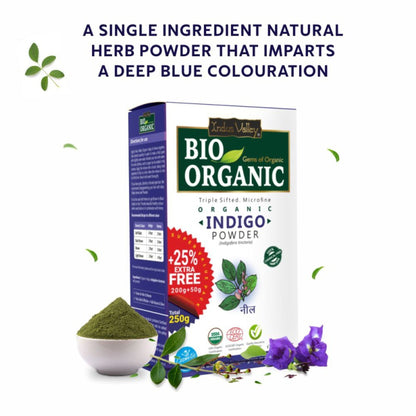 Indus Valley Indigo Powder Natural Hair Color & Grey Coverage