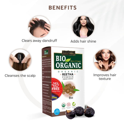 Indus Valley Bio Organic Reetha Powder for Hair