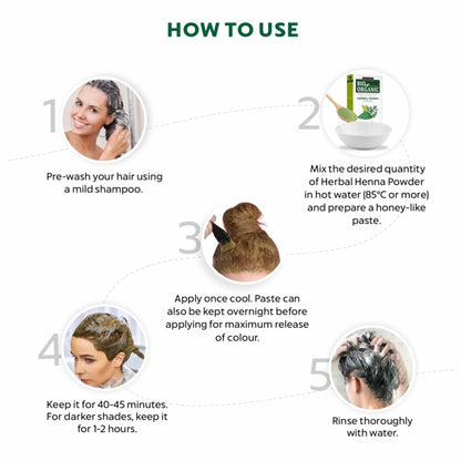 Indus Valley Bio Organic Herbal Henna Hair Color Powder