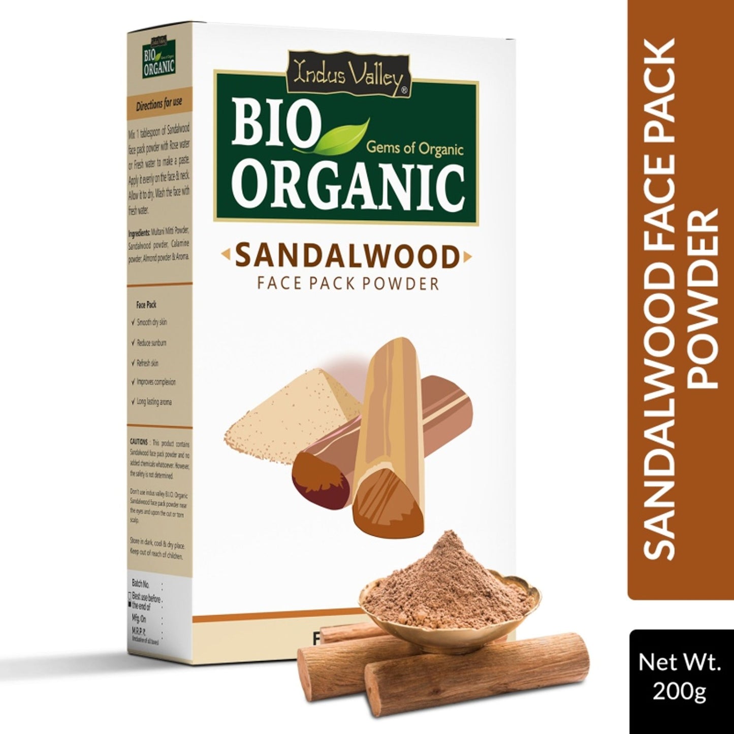 Indus Valley Sandalwood Face Pack Skin Brightening, De-Tan & Glow Care