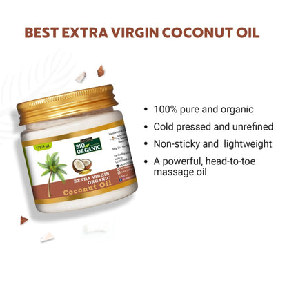 Indus Valley Bio Organic Extra Virgin Coconut Oil for Body, Hair & Skin