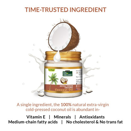 Indus Valley Bio Organic Extra Virgin Coconut Oil for Body, Hair & Skin