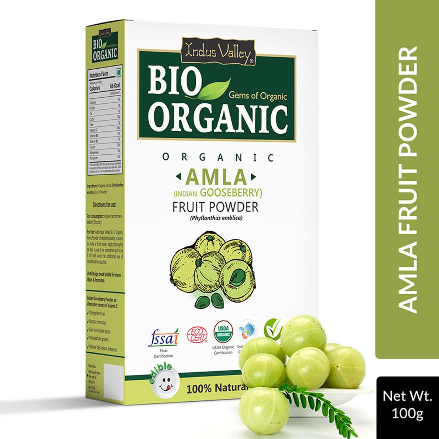Indus Valley Amla Powder 100% Natural Hair Growth & Skin Care Powder