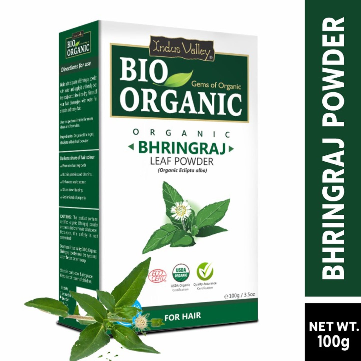Indus Valley Bhringraj Powder Hair Growth, Reduces Hair Fall & Scalp Care