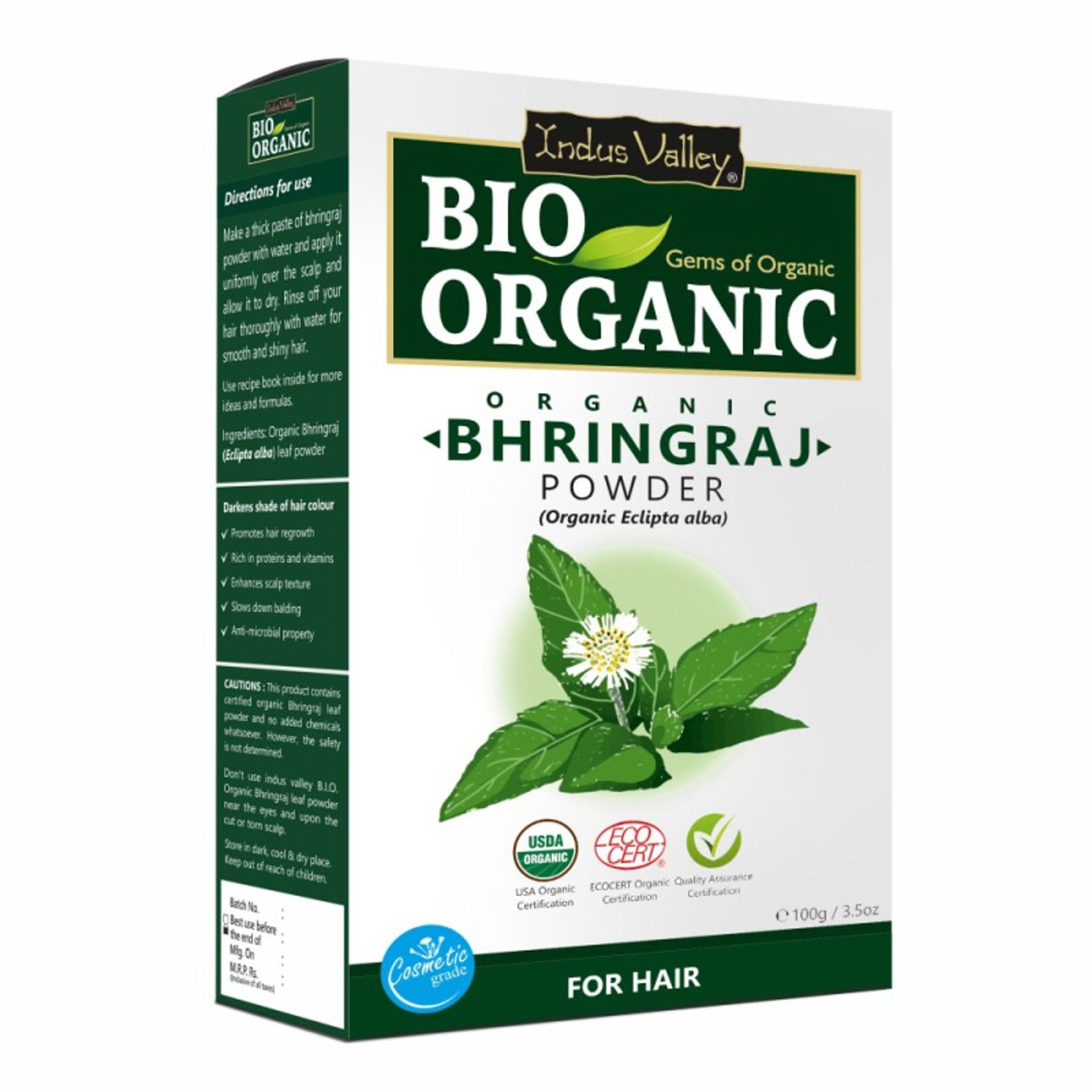 Indus Valley Bhringraj Powder Hair Growth, Reduces Hair Fall & Scalp Care