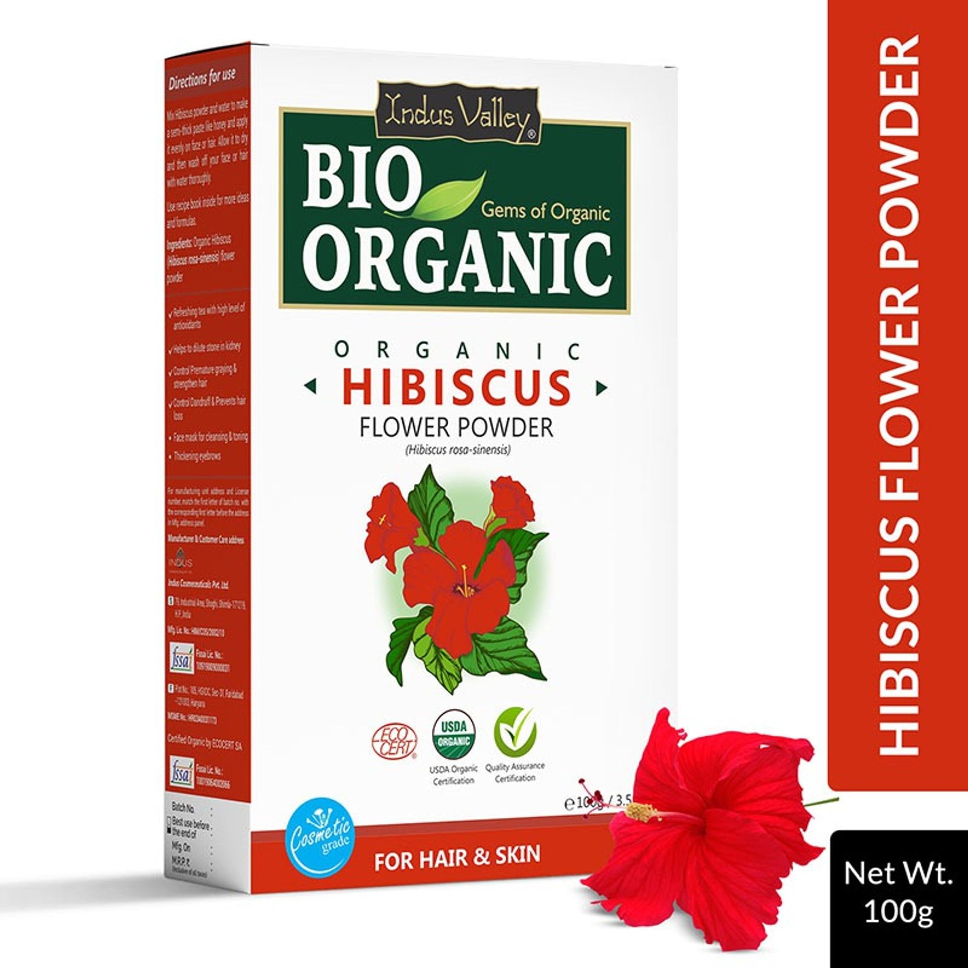 Indus Valley Hibiscus Powder Exfoliation, Prevents Early Greying & Hair Care