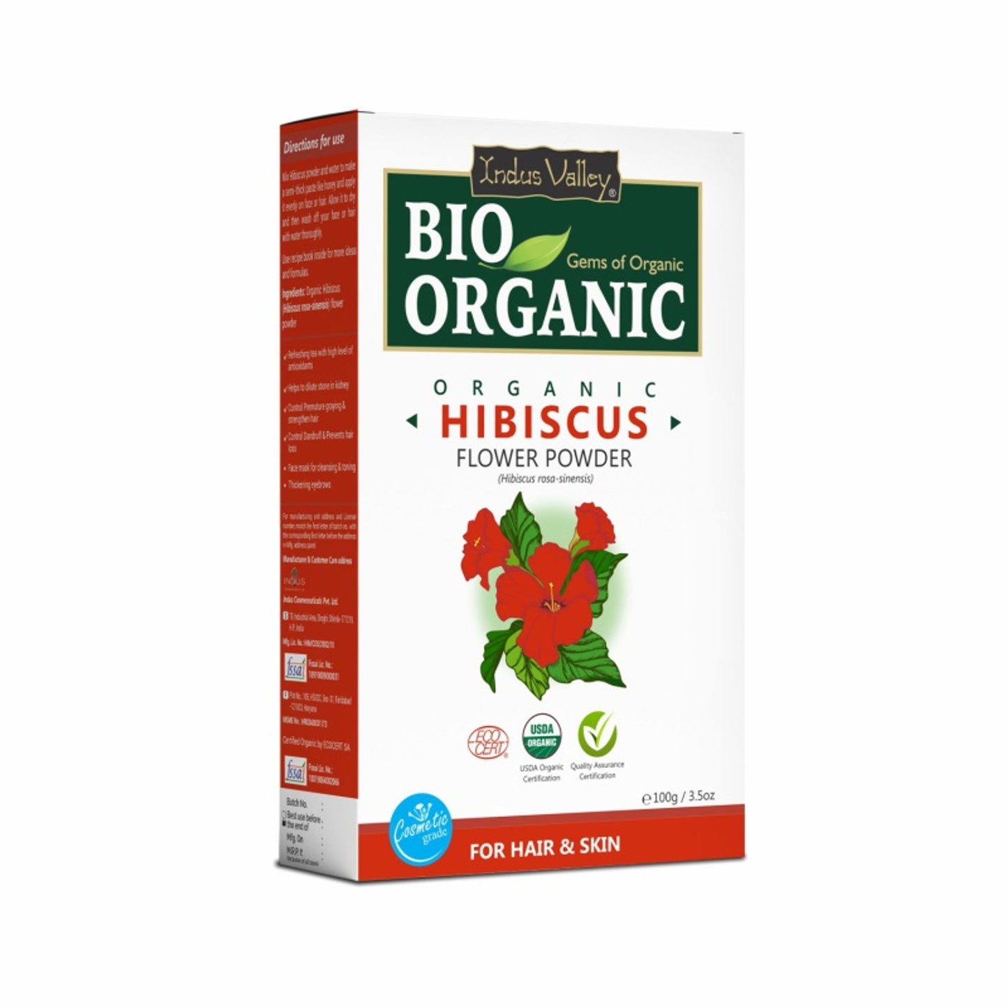 Indus Valley Hibiscus Powder Exfoliation, Prevents Early Greying & Hair Care