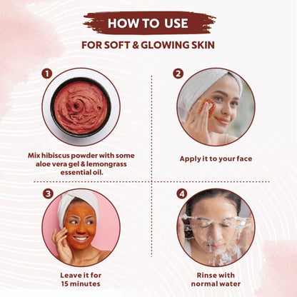 Indus Valley Hibiscus Powder Exfoliation, Prevents Early Greying & Hair Care