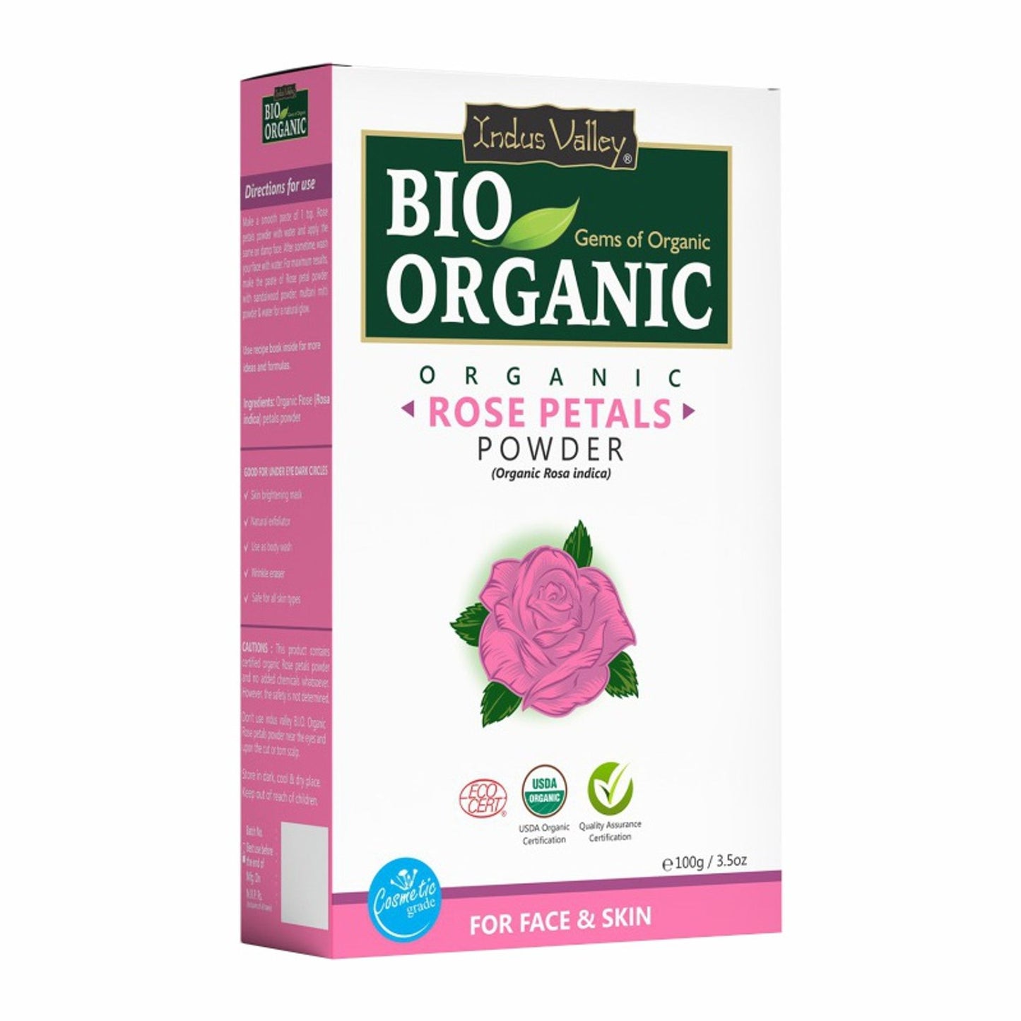 Indus Valley Rose Petal Powder Glow Boosting, Skin Brightening Face Pack