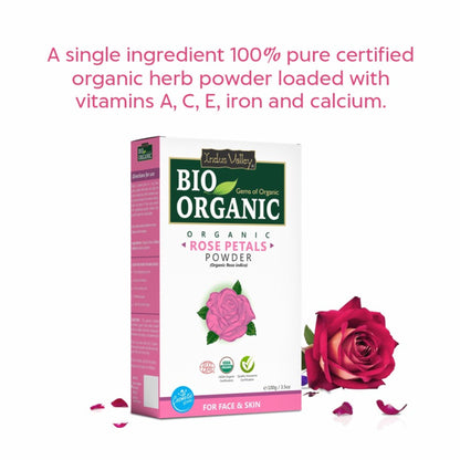 Indus Valley Rose Petal Powder Glow Boosting, Skin Brightening Face Pack