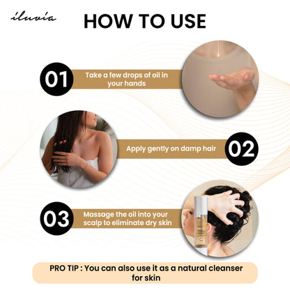 iluvia 100% Pure Argan Oil, Certified Organic, Best For Anti-Dryness, Hair & Skin, Safe For Babies