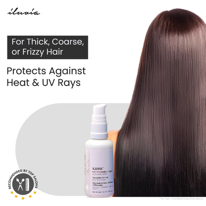 Iluvia Hair Protection Liquid, For Thick, Textured Hair, Protects Against Heat, Pollution & Sun Rays