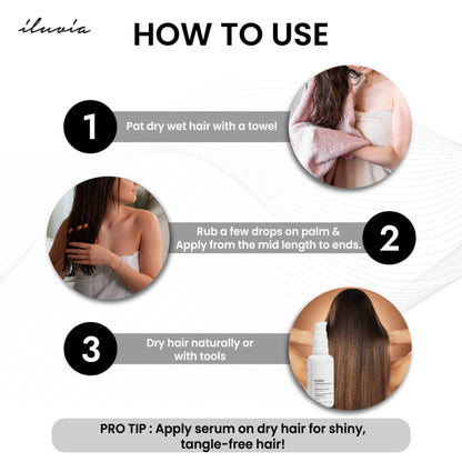 Iluvia Hair Protection Liquid, For Thick, Textured Hair, Protects Against Heat, Pollution & Sun Rays