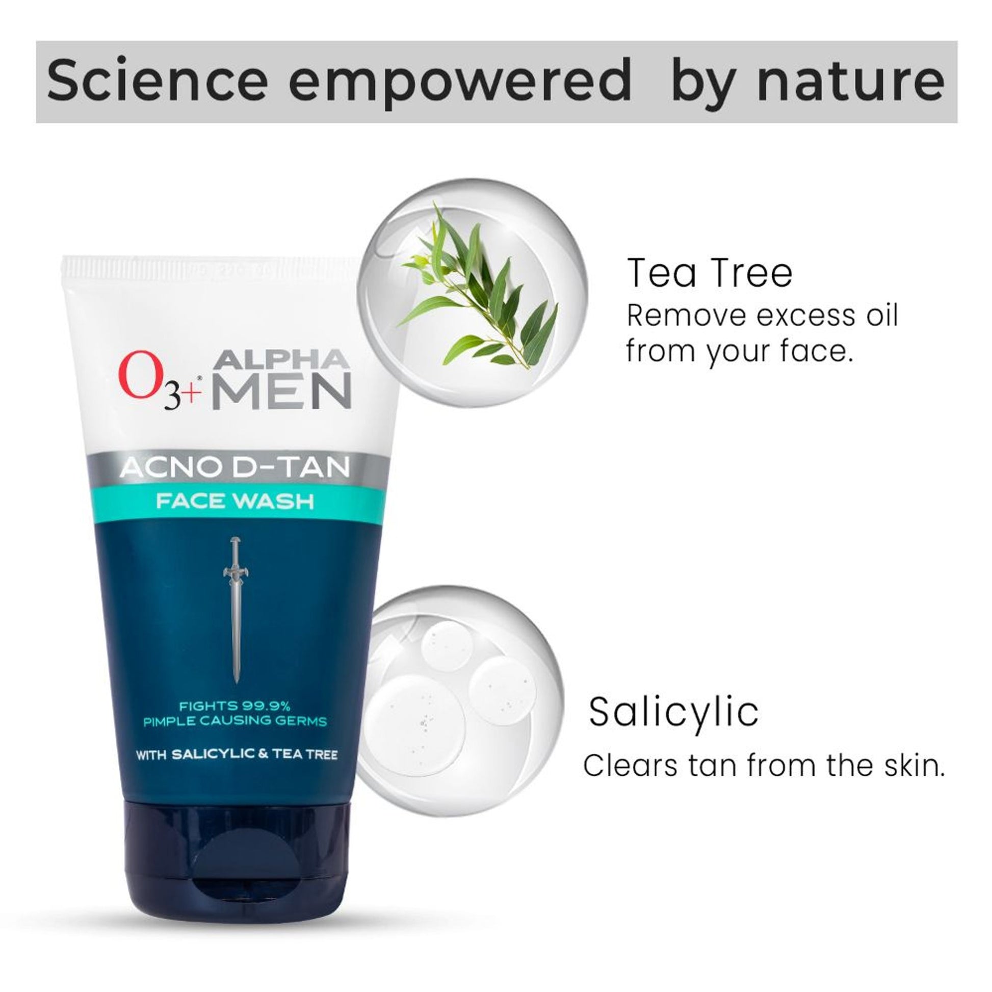 O3+ Alpha Men Acno D-Tan Face Wash