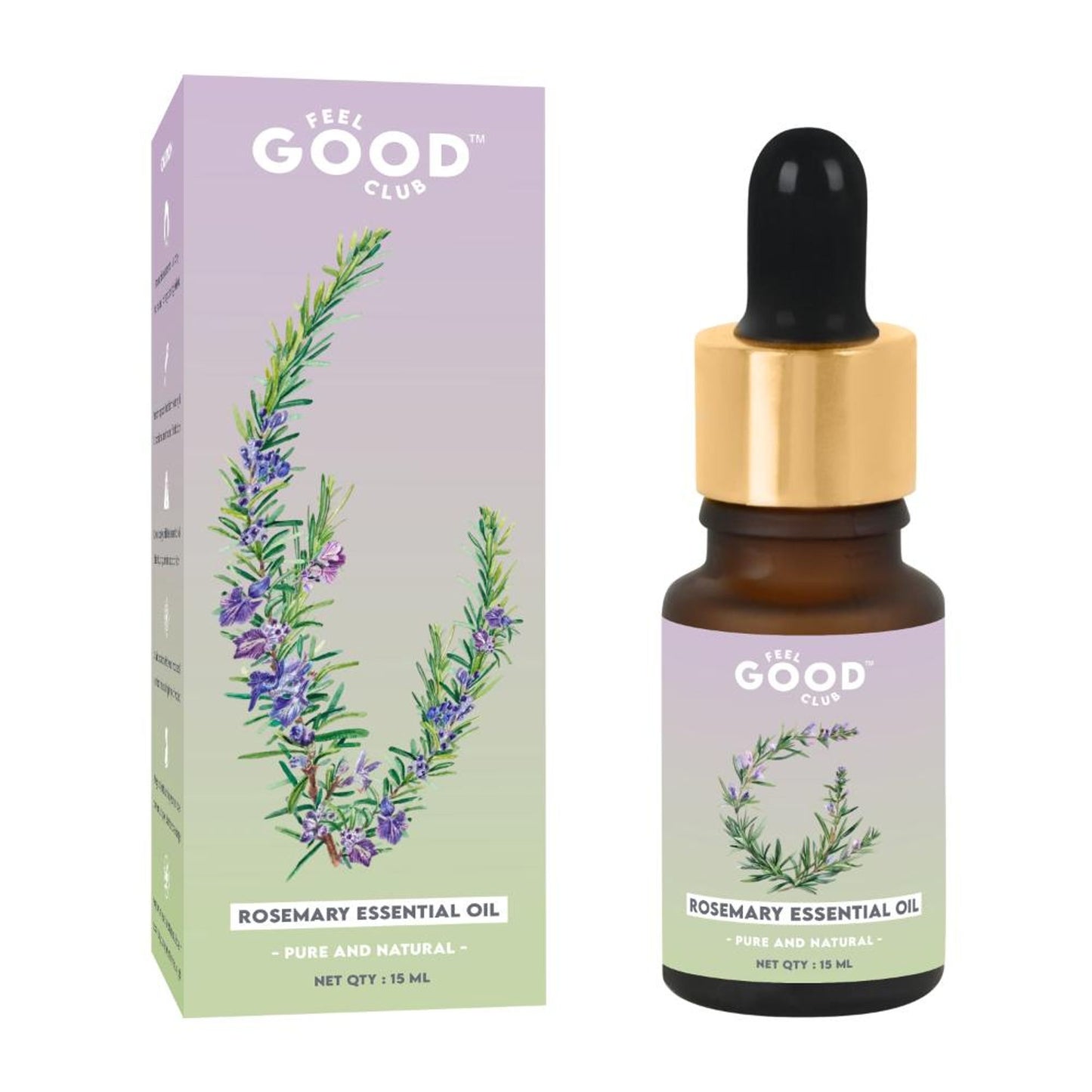 Feel Good Club 100% Pure Natural Rosemary Essential Oil For Hair Growth & Hair Fall Control