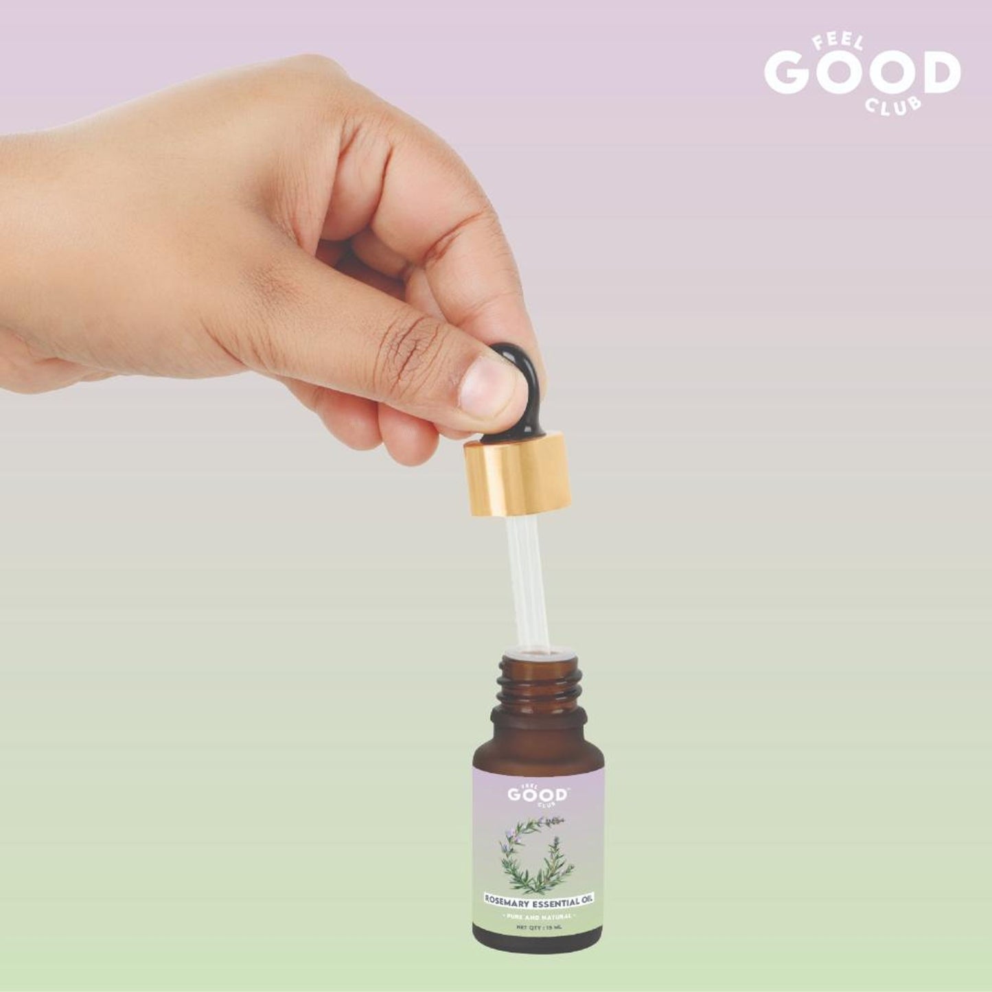 Feel Good Club 100% Pure Natural Rosemary Essential Oil For Hair Growth & Hair Fall Control
