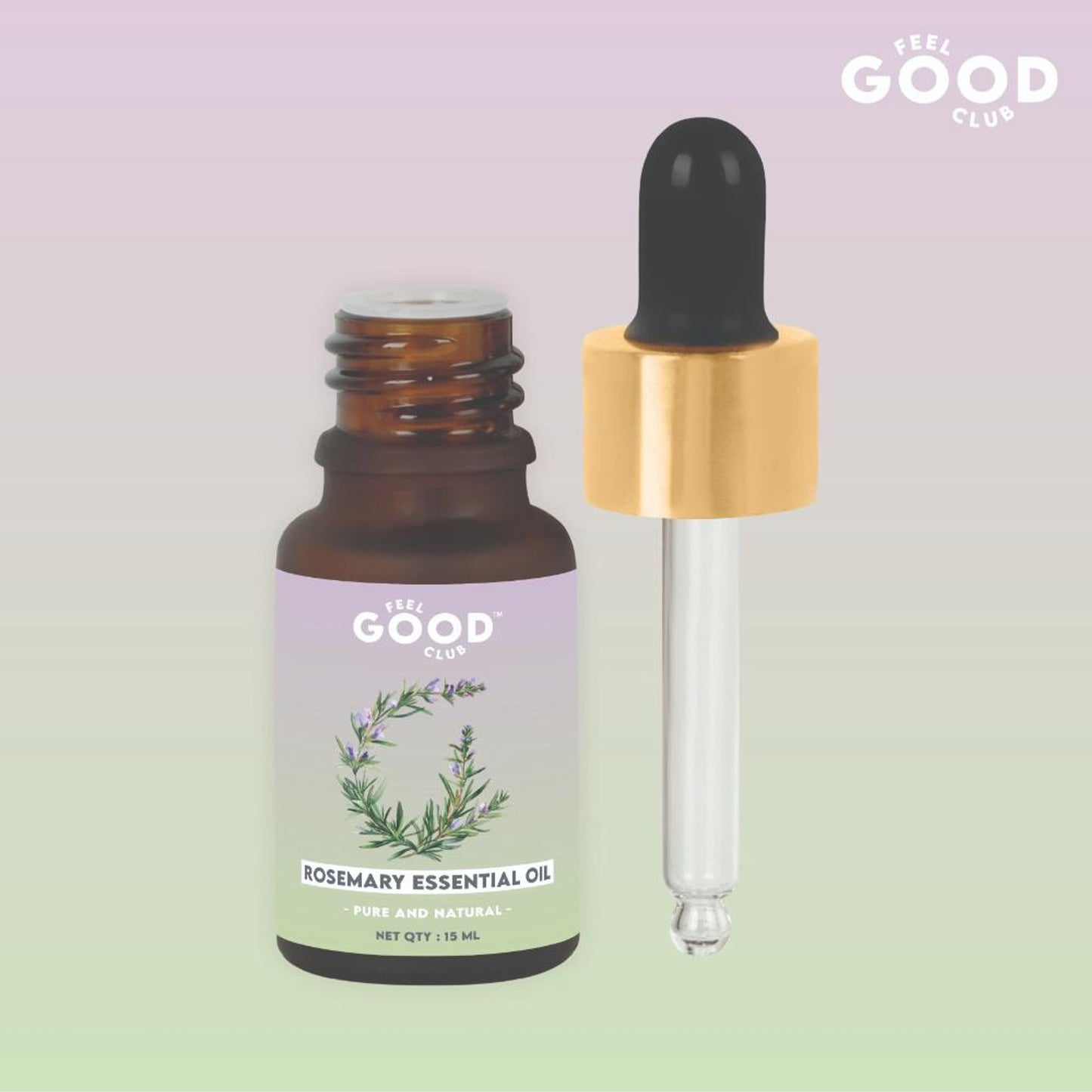 Feel Good Club 100% Pure Natural Rosemary Essential Oil For Hair Growth & Hair Fall Control