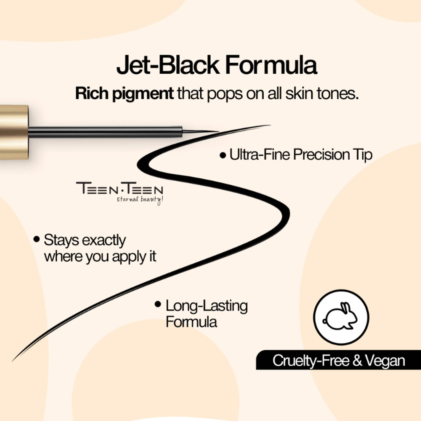 TEEN.TEEN Platinum Infinite Black Eyeliner