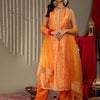 Dhiyona VA Women'sGeometric Printed Kurta & Trousers With Dupatta