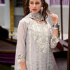 Dhiyona IE Floral Embroidered Sequinned Straight Kurta with Trouser & Dupatta