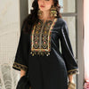 Dhiyona IE Floral Yoke Design Panelled Sequinned A-Line Kurta With Trousers & Dupatta