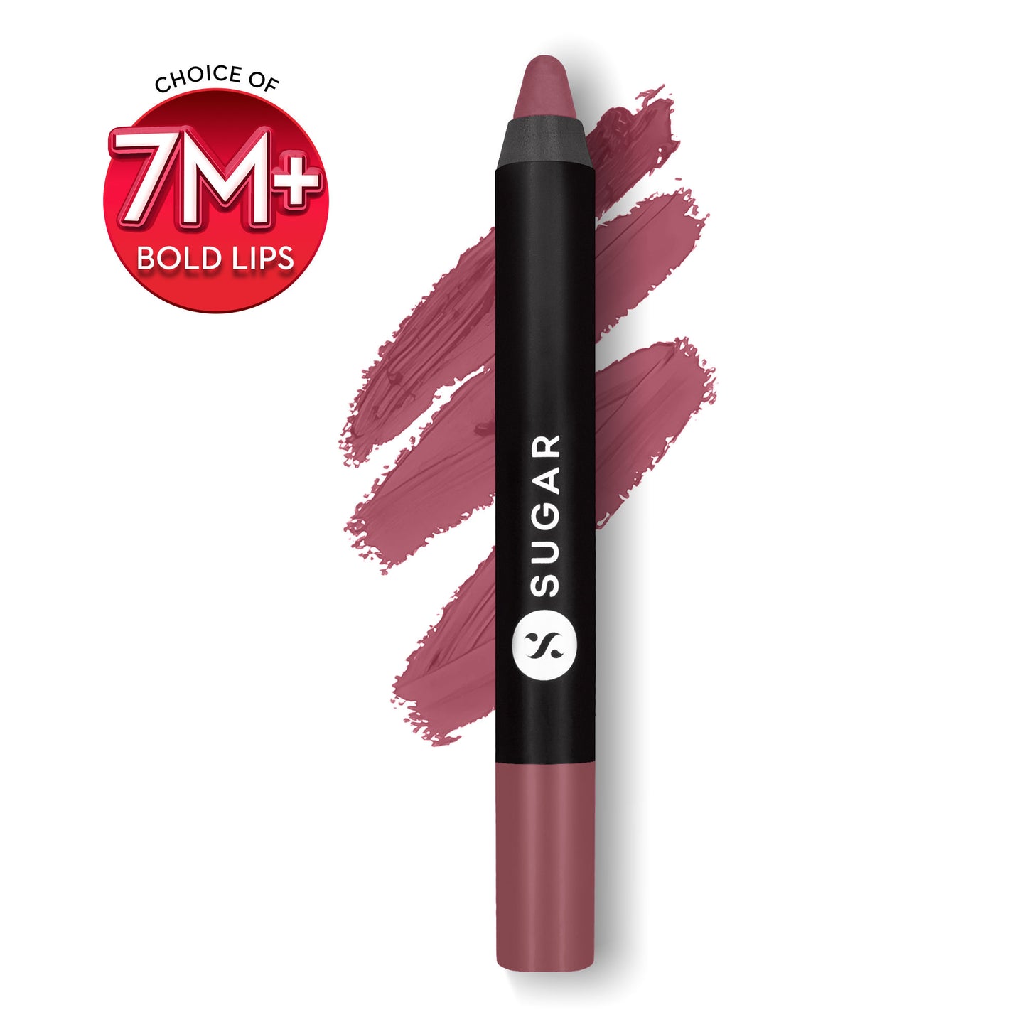 SUGAR Matte As Hell Crayon Lipstick, 12Hr Matte, with Sharpener - 07 Viola (07 Viola)