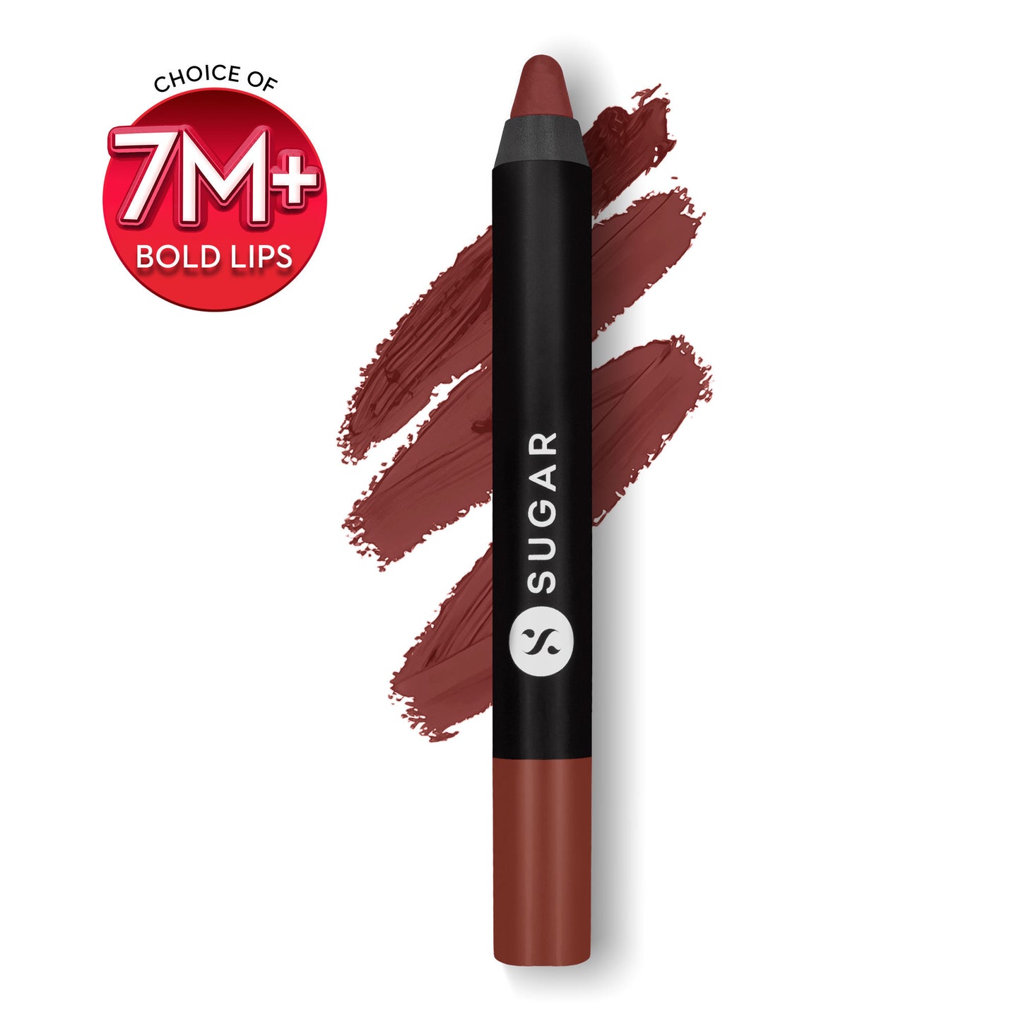 SUGAR Matte As Hell Crayon Lipstick, 12Hr Matte, with Sharpener - 17 Brandy Harrington