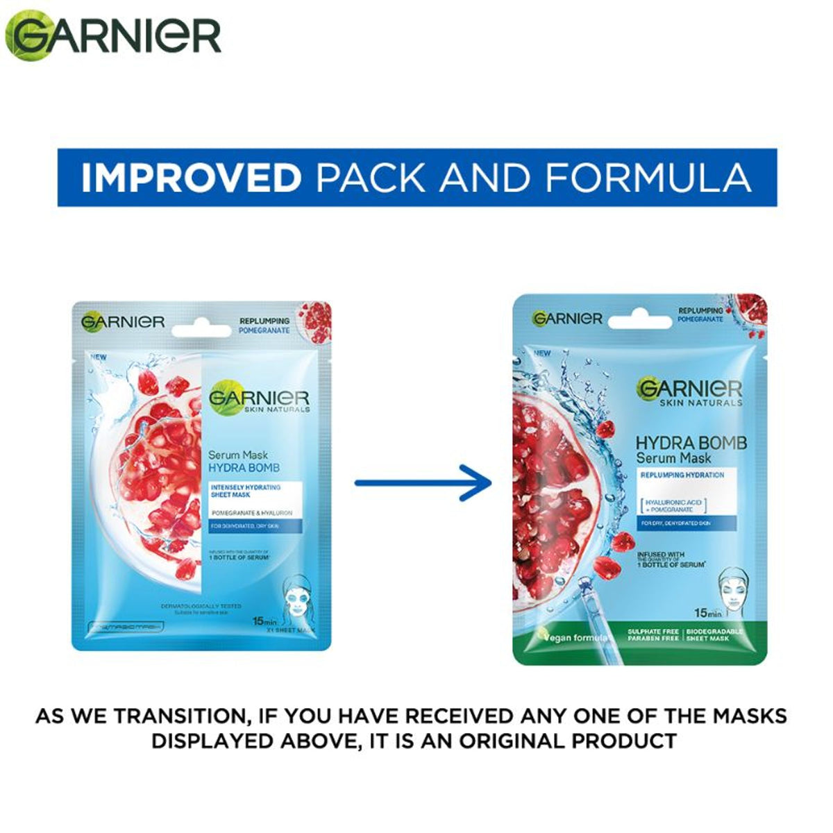 Garnier Skin Naturals Face Serum Sheet Mask - Hydra Bomb