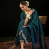 Dhiyona IE Round Neck Embroidered Sequinned Chanderi Silk Kurta with Trouser & Dupatta