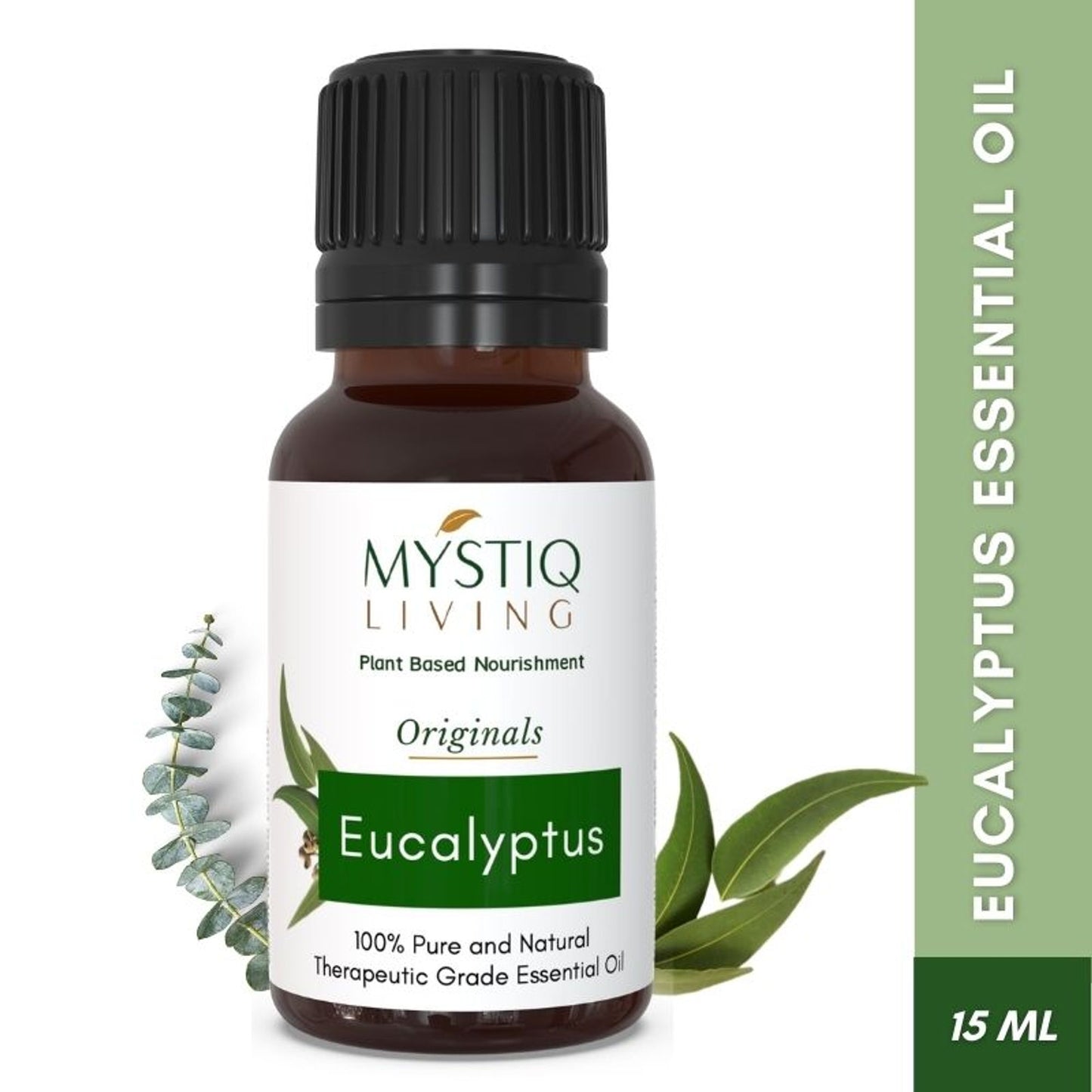 Mystiq Living Eucalyptus Essential Oil 100% Pure For Steam Inhalation, Aromatherapy, Relax Muscles