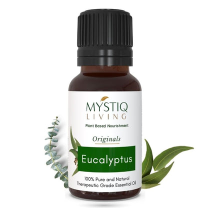 Mystiq Living Eucalyptus Essential Oil 100% Pure For Steam Inhalation, Aromatherapy, Relax Muscles