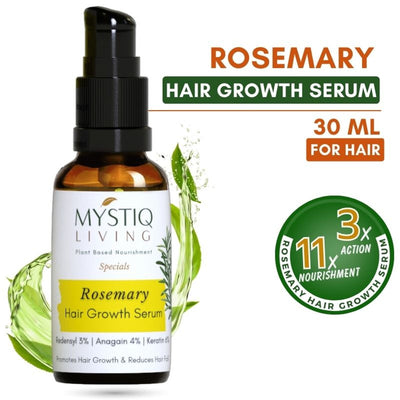 Mystiq Living Rosemary Hair Growth Serum For Scalp With Redensyl Keratin For Men & Women