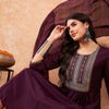 Dhiyona IE Women Yoke Design Empire Sequinned Kurta with Trousers & Dupatta