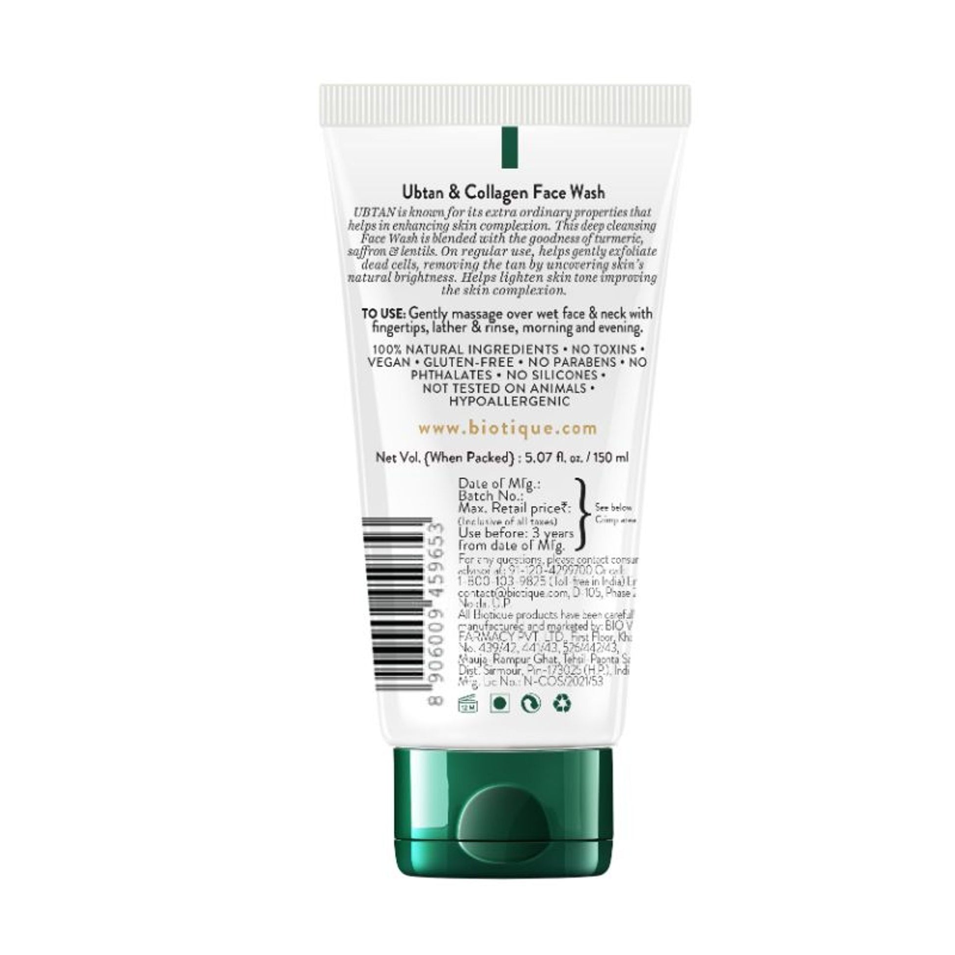 Biotique Ubtan & Collagen Face Wash