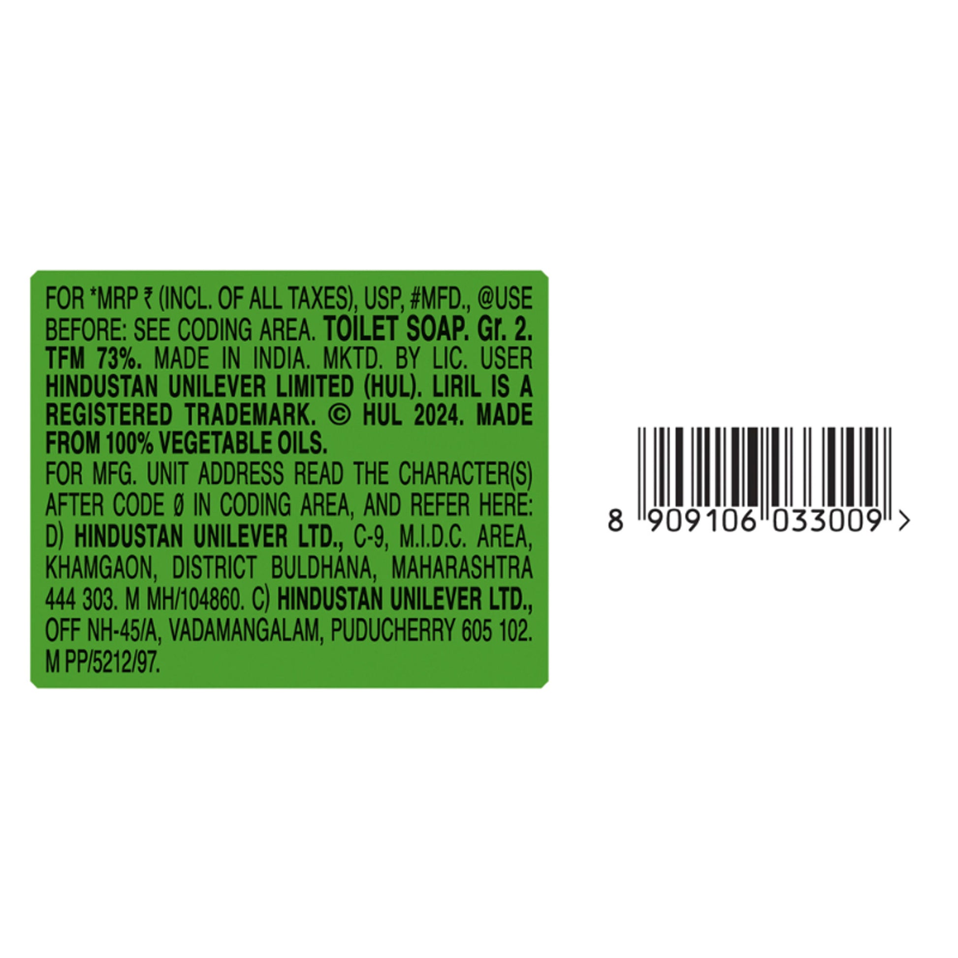 Liril Lime & Tea Tree Oil Soap (buy 3 Get 1 Free)