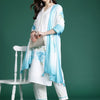 Dhiyona IE Floral Printed Sequinned Linen Kurta with Trousers & With Dupatta