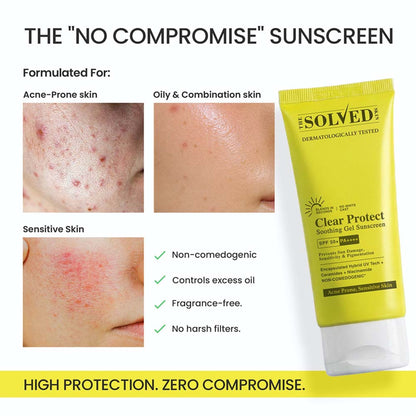 The Solved Skin Clear Protect Gel Sunscreen