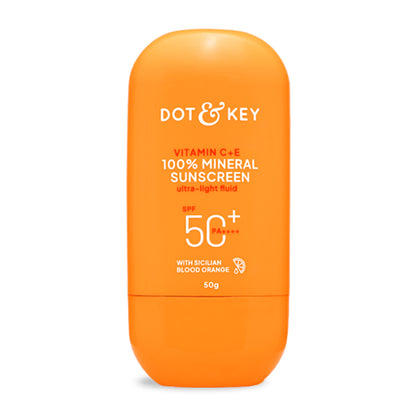 Dot & Key Vitamin C + E 100% Mineral Sunscreen In-Vivo Tested SPF 50+ PA++++, No White Cast
