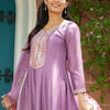 Dhiyona IE Women Floral Embroidered Regular Sequinned Kurta with Trousers & With Dupatta