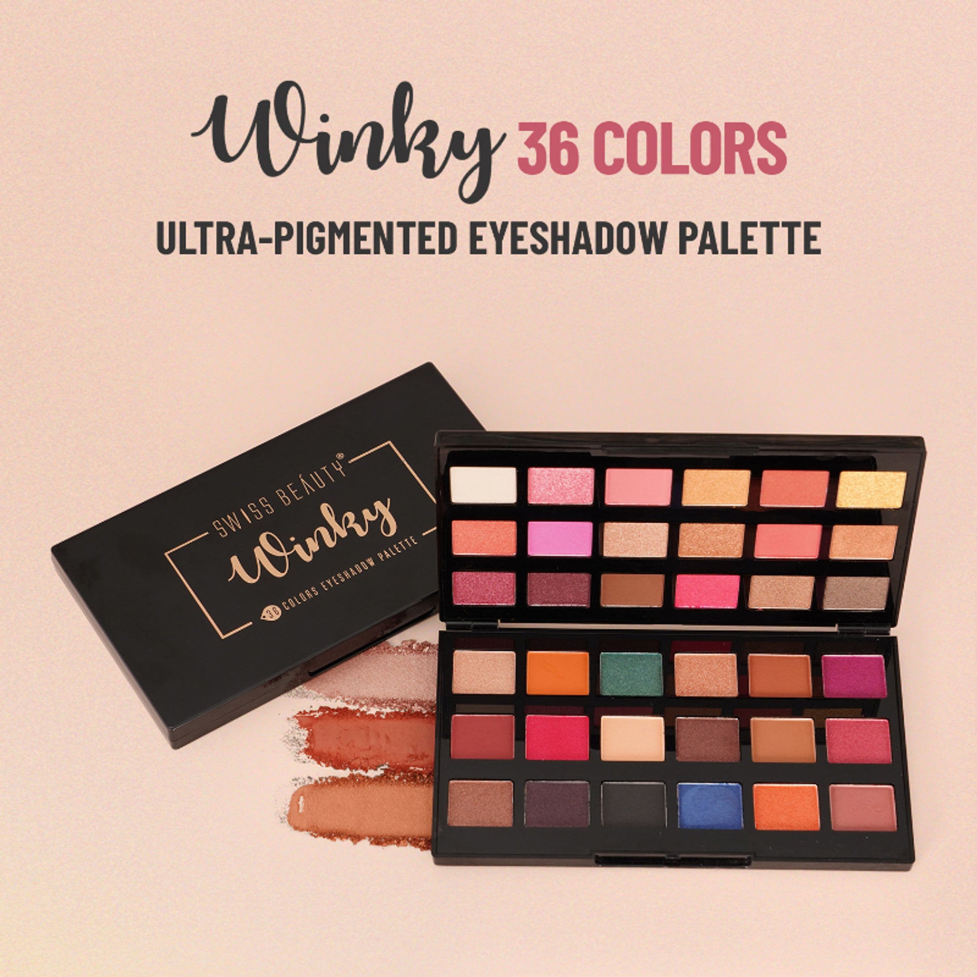 Swiss Beauty Winky 36 Colors Eyeshadow Palette - 1