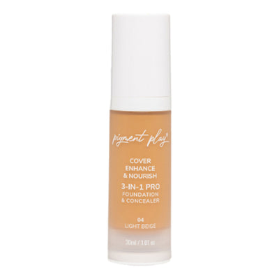 Pigment Play 3-in-1 Cover + Enhance + Nourish Foundation & Concealer - 04 Light Beige