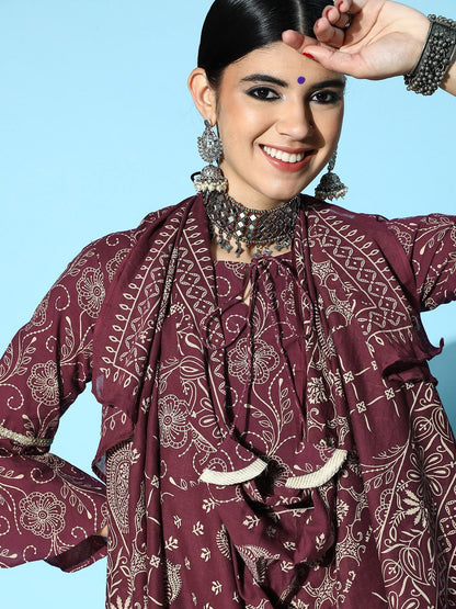 Dhiyona IE Women Paisley Organza All in the Details Kurta Set