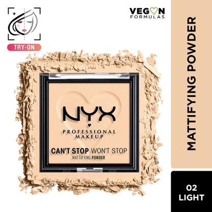 NYX Professional Makeup Can't Stop Won't Stop Mattifying Powder - Tan - Light