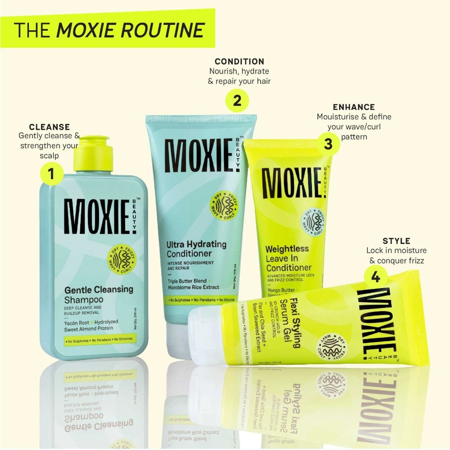 Moxie Beauty Weightless Leave In Conditioner for Dry and Frizzy Hair