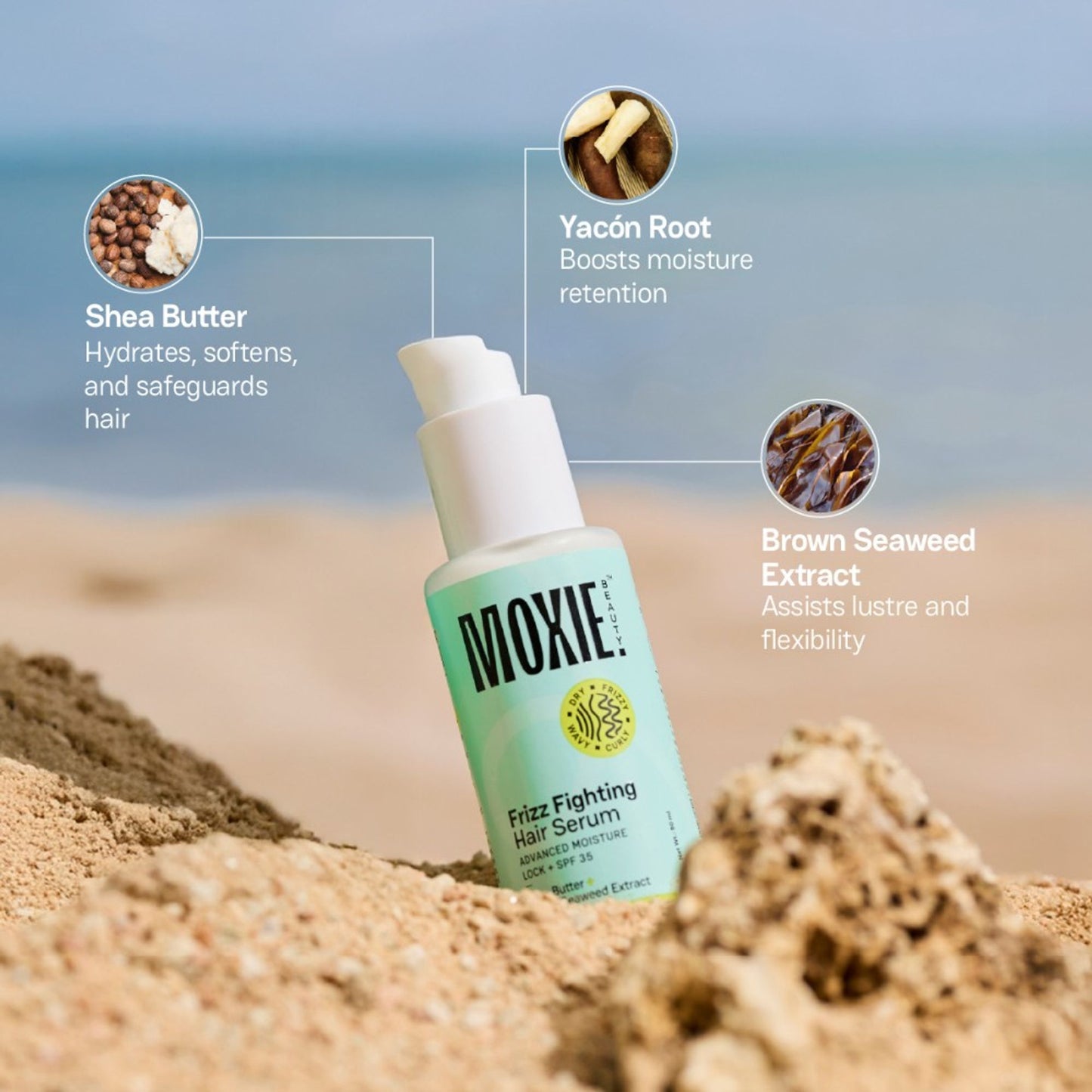 Moxie Beauty Frizz Fighting Hair Serum For Dry and Frizzy Hair