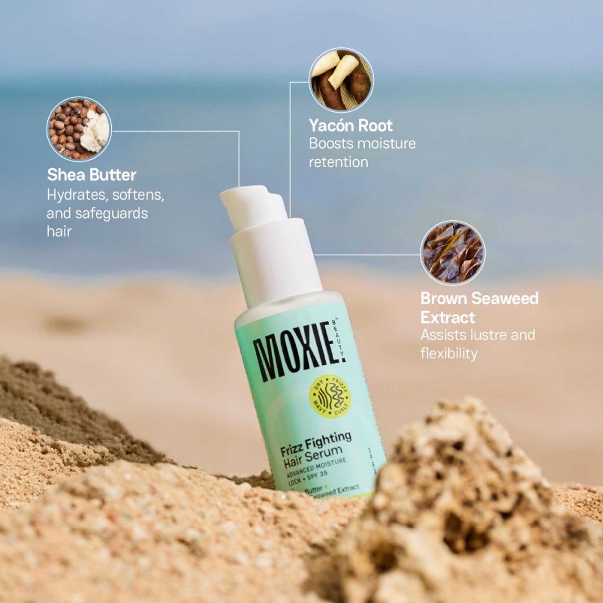 Moxie Beauty Frizz Fighting Hair Serum For Dry and Frizzy Hair