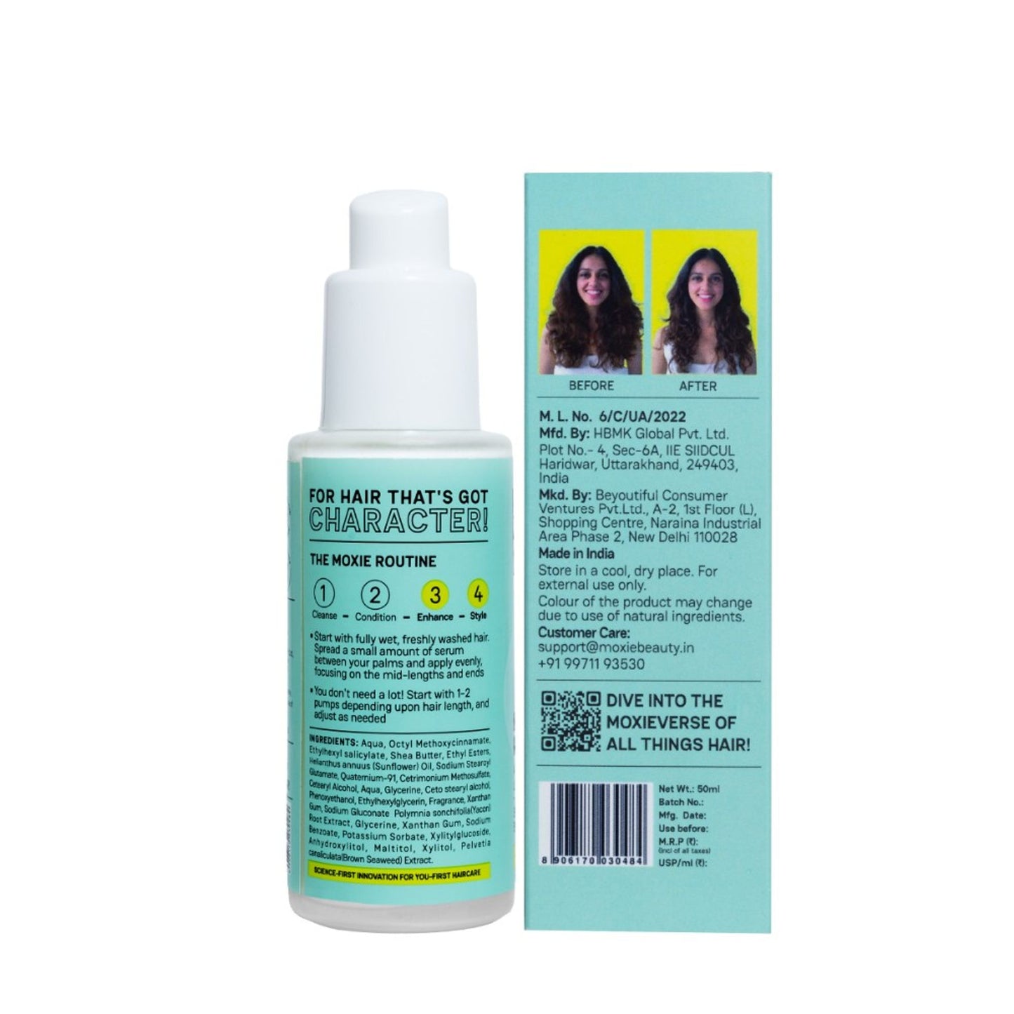 Moxie Beauty Frizz Fighting Hair Serum For Dry and Frizzy Hair