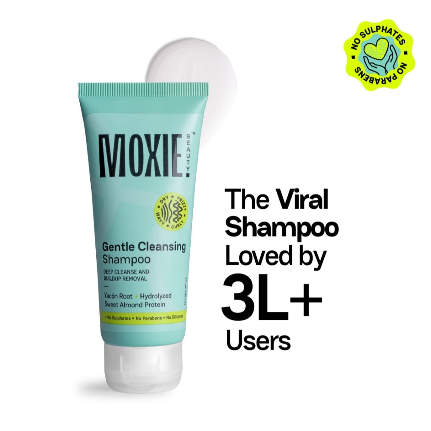 Moxie Beauty Gentle Cleansing Sulphate Free Shampoo For Dry & Frizzy Hair