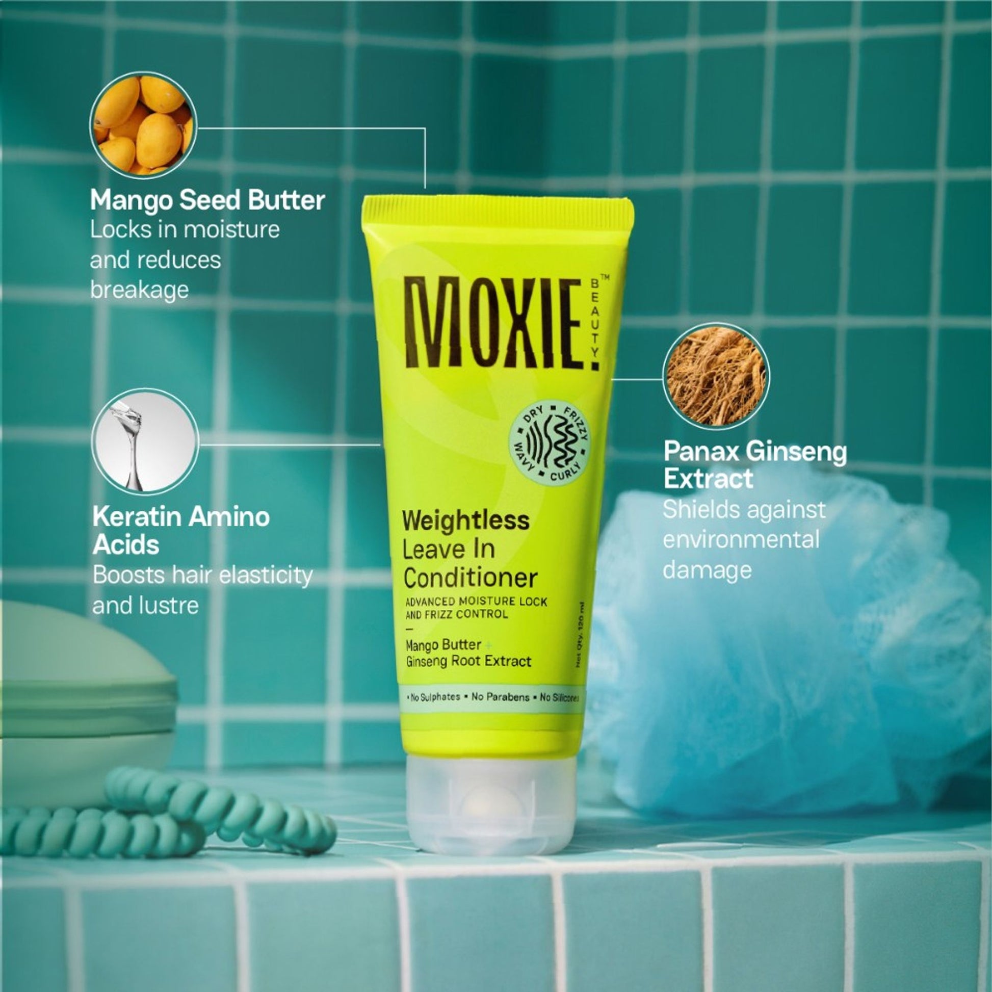 Moxie Beauty Weightless Leave In Conditioner for Dry and Frizzy Hair