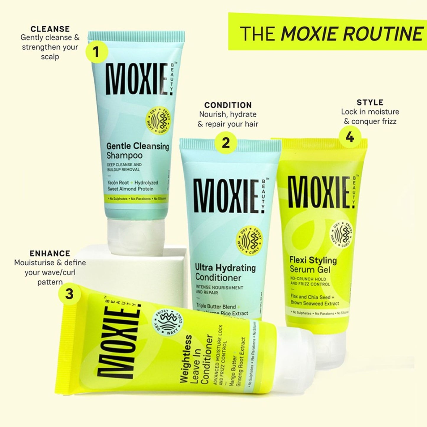 Moxie Beauty Weightless Leave In Conditioner for Dry and Frizzy Hair